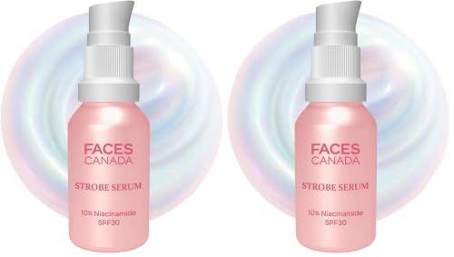 Image of FACES CANADA Strobe Serum Mini - 15ml | Brightening Serum + Strobe Cream + SPF 30 Sunscreen | 10% Niacinamide | Removes Dark Spots & Hyperpigmentation | GlowLift Complex | Instant Glow (Pack of 2)