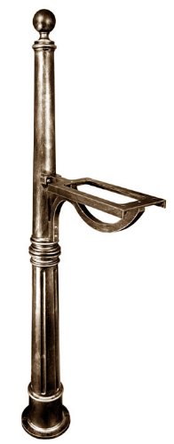 Special Lite Ashland Mailbox Post - Mocha Cast Aluminum Post for Curbside Mailbox - SPK-600-MOC