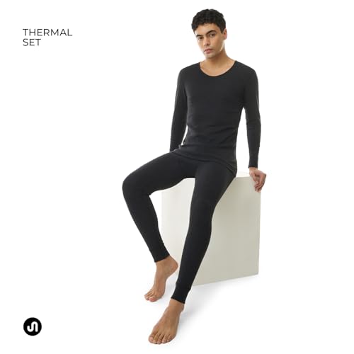 Image of Bodyband Thermal Wear for Men Set Full Sleeves Bodywarmer Warm and Comfortable Thermals for Man Full-Body Warmer Combo with Natural Insulation Cozy Undershirt & Pant