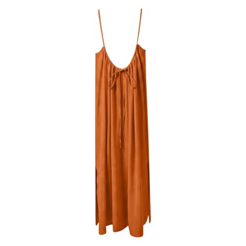 Robe décontractée chic pour les vacances, coupe longue dos nu en lin