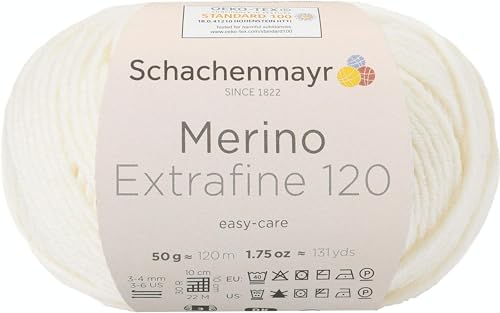 Schachenmayr Merino Extrafine 120 9807552-00102 natur Handstrickgarn, Schurwolle