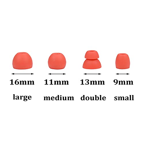Replacement Eartips Silicone Earbuds Buds Set for Powerbeats Pro Beats Wireless Earphone Headphones,4 Pair (Red) - Image 2