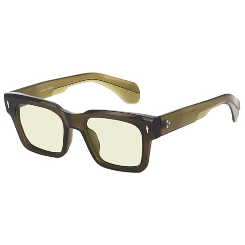 Image of Peter Jones I Zero Power Blue Cut Computer Glasses I Retro Square Shape I Gaming Glasses I UV Protected & Blocks Harmful Rays I Men & Women I Large Square 3804
