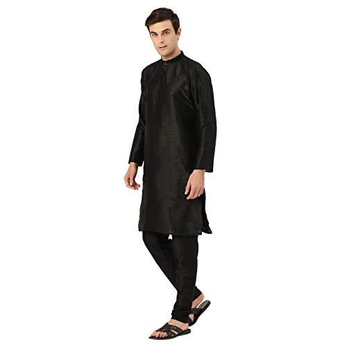 Image of Sojanya (Since 1958 Men'S Silk Blend Kurta Pyjama & Nehru Jacket Combo