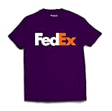Purple Federal Express FedEx Uniform Short Sleeve Shirt Tshirt Tee (US, Alpha, Large, Purple)