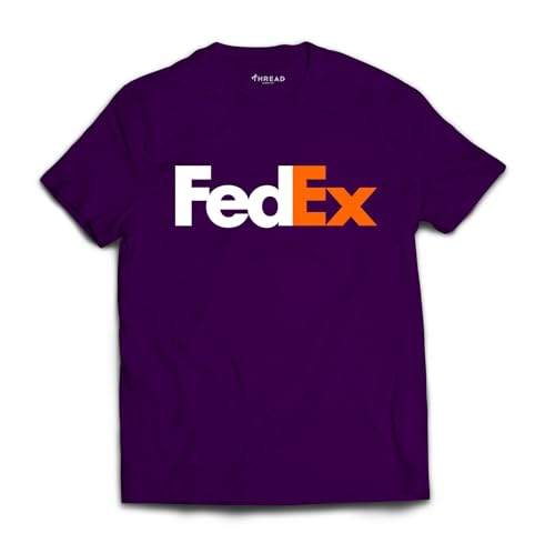 Purple Federal Express FedEx Uniform Short Sleeve Shirt Tshirt Tee