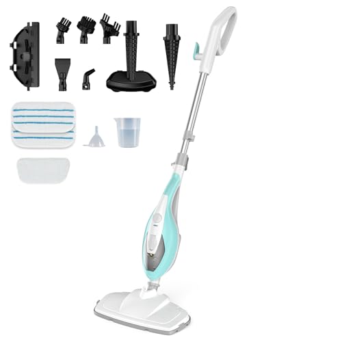 Image of NEWBULIG 14-in-1 Steam Mop, Powerful Detachable Handheld Steam Cleaner for Floor Cleaning with 2 Washable Pads, 16.4 FT Cord, Multi-Purpose Floor Steamer for Hardwood, Clothes, Carpet, Tile, Grout