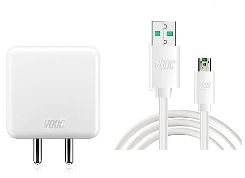 Image of Original 65W Fast Charger for Oppo R11s Plus| F5 |R11s |A71 | A77 |R11 Plus|R11 |A39 | F3 |Oppo F3 Plus | A57 | F1s | with Micro USB Cable| Fast Charging (2.4 Amp|Adapter & Cable)
