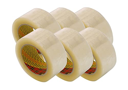 Longueur 100m, largeur 48mm - Lot de 6 rouleaux adhésif Polypro 3M 371 transparent Cover