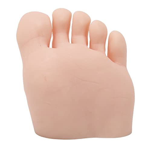 Gefälschtes Fußmodell, Silikon-Nagel-Übungsfuß, Gefälschter Übungsfuß, Flexibles Weiches Silikon-Gefälschtes Fußwerkzeug für Nagelkunst-Trainingsdisplay, Silikon-Halbfußmodell (Links)