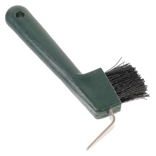 GARVALON Cepillo para Cascos de Caballo Mango Ergonómico Herramienta Portátil de Hierro Reforzado y Plástico para Limpieza y Mantenimiento de Pezuñas Cuidado Equino Color Color Aleatorio