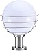 Wlnnes Extérieur étanche Boule E27 Bollard Colonne Lampe Die Cast Simple Lamp Post Moderne Ronde Colonne sphérique Phares en Acier Inoxydable Jardin Ampoule Paysage Pilier Lumière (Color : 20x30cm)