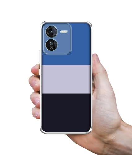 Image of Three Color Stripes Printed Silicon Soft TPU Back Case Cover for iQOO Z9 5G, Multicolor