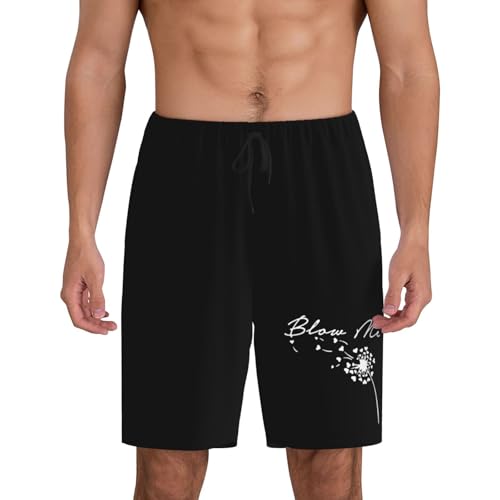 Blow Me Dandelion Pajama Shorts for Men, Men's Pajama Bottoms, Sleepwear for Summer