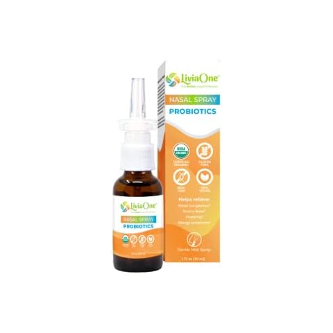 LiviaOne Probiotics Nasal Spray, All-Natural Sinus Relief, Helps with Allergies, Nasal Congestion, Runny Nose, and Sneezing, 1 Fl Oz (Pack of 1) Cover