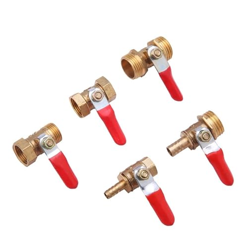 Válvula de bola de cierre de latón de 10mm, conector neumático y accesorio de tubería de gas 4