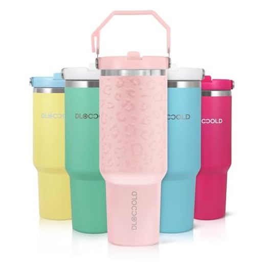 DLOCCOLD 40 oz Tumbler with Flip Straw & Handle,Stainless Steel Leak Proof Tumbler,Double Walled Insulated Water Bottle,Reusable Cup, Portable Travel Mug Fit in Cup holder