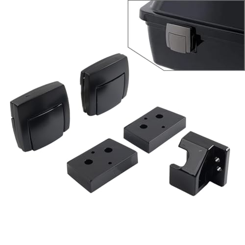 Three T Alforja con Pestillos traseros para maletero, Aluminio y ABS negro para modelos Harley Touring 1993-2013 miniatura 4