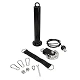 Syrisora Sistema de polea de peso fácil de instalar, polea giratoria de 360 grados, cable de 2 m, accesorio de polea extraíble para tríceps para gimnasio en casa