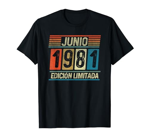 Junio 1981 Vintage - 42 Años Regalo Cumpleaños Hombre Camiseta