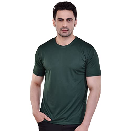 Image of Fashionbazzar4u Men's Cotton Blend Regular Fit Solid Round Neck T-Shirt