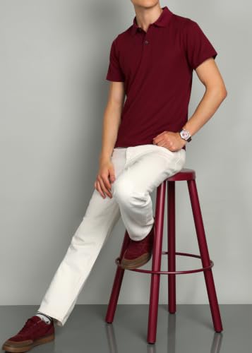 Image of INKKR Men's Combo Polo Neck Cotton Blend Solid T-Shirt (Pack of 2)