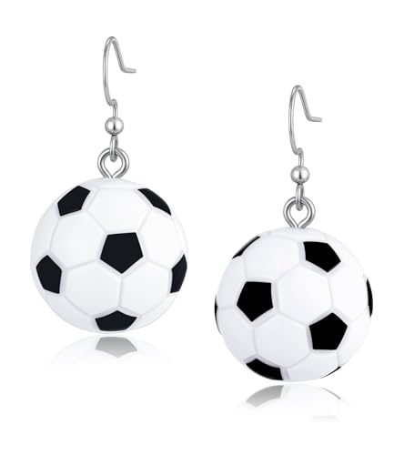 World Soccer Cup Dangle Earrings for Women Football Sports Drop Earrings Cute Earrings for Soccer Theme Celebration Party Jewelry for Womens Summer Trendy Fashion Accessories