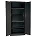 Hallowell HWG6SC0478-4CL DuraTough Series Galvanite Heavy-Duty 16 Gauge All-Welded Storage Cabinet, Solid Door Color, 60" Width x 24" Depth x 78" Height, Charcoal