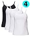B2BODY Girls Camisole Undershirts with Shelf Bra – Cotton Girls Cami, Multi-Pack (XL)