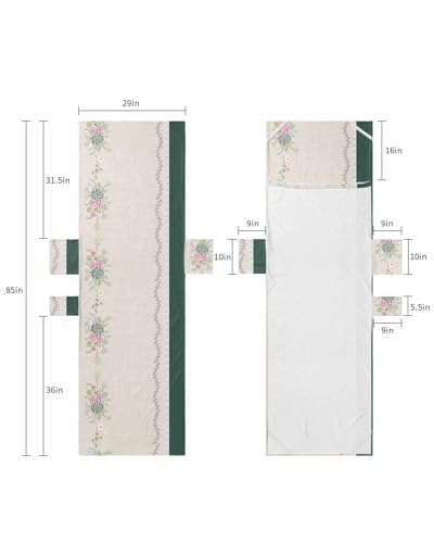 Turquoise Spring Floral Beach Lounge Chair Towel Cover, Soft Chaise Lounge Towel with Side Pockets Patio Pool Chairs Cover for Beach/Pool Sunbathing 29x85 Elegant Luxurious Botanical Rustic