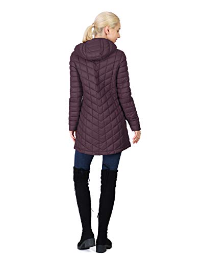 Outdoor Ventures Women's Maryan Hooded Ultra Lightweight Warm Thermolite Long Puffer Coat