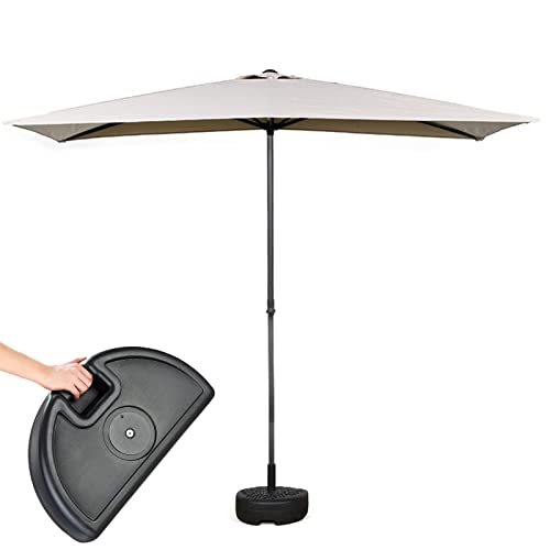 Adjustable Height Garden Umbrella - 2.5x1.3M Patio Parasol Stylish Sun Shade for Outdoor Balconies Market Tables & Decks - Compact Durable & Versatile Sun Protection