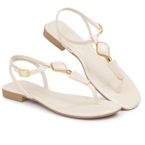 Sandália Feminina Rasteira Saltinho T-Strap Pedrarias, Salto Baixo, Leve Macia