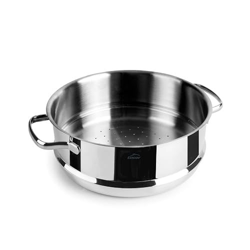 Lacor - 32524 - Cuscusera Basic, Acero Inoxidable 18/10, Cocina al Vapor y Cuscús, Apta Lavavajillas, ø24cm