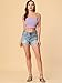 Allegra K Women's Cami Tube Top Tie Spaghetti Straps Sleeveless Summer Crop Tops Large Multicolor Lavender
