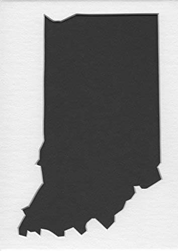 Miniatura 1 de Paquete de 3 plantillas cuadradas del estado de Indiana hechas de tablero de 4 capas de 12 x 12, 8 x 8, 6 x 6