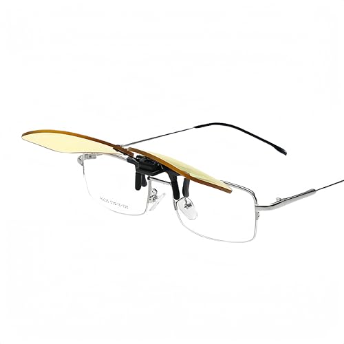 Image of Generic 2 pack setClip-on Blue Light Blocking Glasses Night vision Sunglasses reading glasses rimless Anti-glare, Clear
