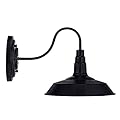 Lightess Black Wall Sconces Lighting Gooseneck Industrial Barn Lights Vintage Farmhouse Wall Lamp, CY-8