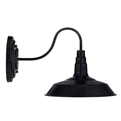 Lightess Black Wall Sconces Lighting Gooseneck Industrial Barn Lights Vintage Farmhouse Wall Lamp, CY-8