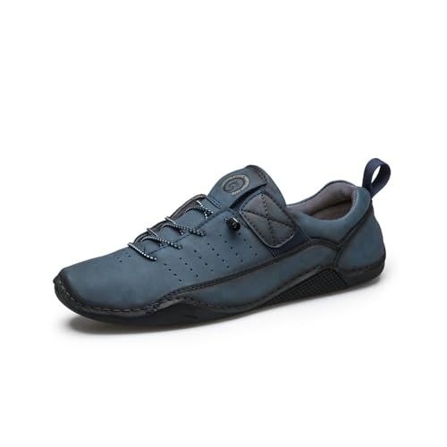Mens Lace Up Casual Shoes Lightweight Walking Oxfords Comfortable Non-Slip Driving Shoes Breathable and Fashionable