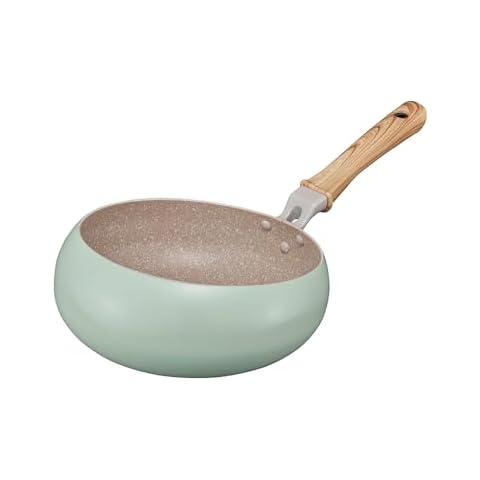 Doshisha Frying Pan that is Easy to Shake and Splash, 9.4 inches (24 cm), Induction Compatible, Gas Fire, PFOA Free, Wok, Stir-fried Vegetables, Medium, Deep, Green Cover