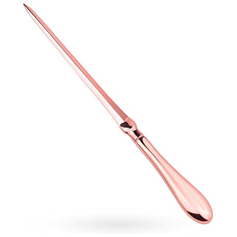 MUSROD Rose Gold Letter Opener, Envelope Opener Knife Metal Letter Opening Knife, Paul Revere Paper Cutting Knife, 9 inches (1 Pack) Cover