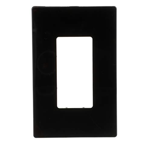 Image of Eaton PJS26BK Decorator Screwless Wallplate, 1-Gang, Black