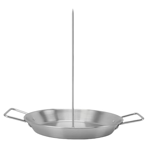 Yinhing Pincho Vertical Multiusos de Acero Inoxidable con 3 Púas para Horno Ahumador para Asar y Asar a la Parrilla Varias Carnes y Verduras