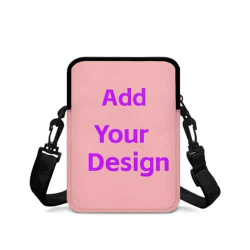 Image of Crossbody Bag for Women Sling Purse Pink Ribbon Cell Phone Holder with Straps