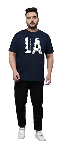 Image of West Gate Clothing Plus Size Cotton T-Shirt for Men | XL, 2XL, 3XL, 4XL, 5XL | Black, Red, White, Blue, Grey Melange | Mens Combo