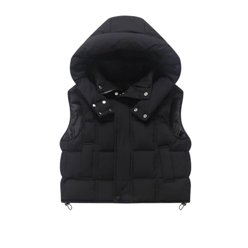 Boys Toddler Winter Vest Jacket Hooded Puffer Coat Kids Tween School Outfits Warm Waistcoat Sleeveless Outerwear