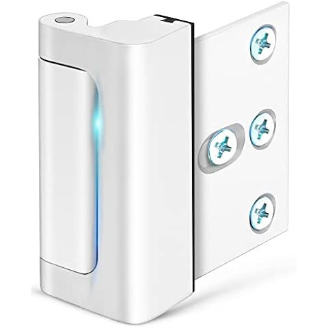 Home Security Door Reinforcement Lock Upgraded Front Door Locks for Kids Safety Withstand 800 lbs Metal Child Proof Door Latch Lock for Inside Door Top Extra Flip Lock High Deadbolt Lock Home Defender Cover