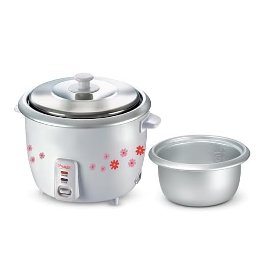 Prestige PRWO 1.8-2 700-Watts Delight Electric Rice Cooker with 2 Aluminium Cooking Pans