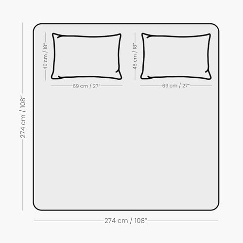 Image of LANE LINEN 400TC Super King Size Bedsheet with 2 Pillow Cases | 100% Cotton 3 Pc Bedding Set (2.74 M x 2.74 M) | Breathable & Wrinkle-Free | Sustainable & Eco Friendly Bedding Set (Denim)